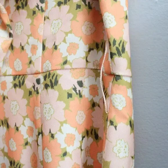 ALEXIA ADMOR Arya Button-front Wrap Dress In Summer Floral Cream Size 8 NWT - Picture 8 of 10